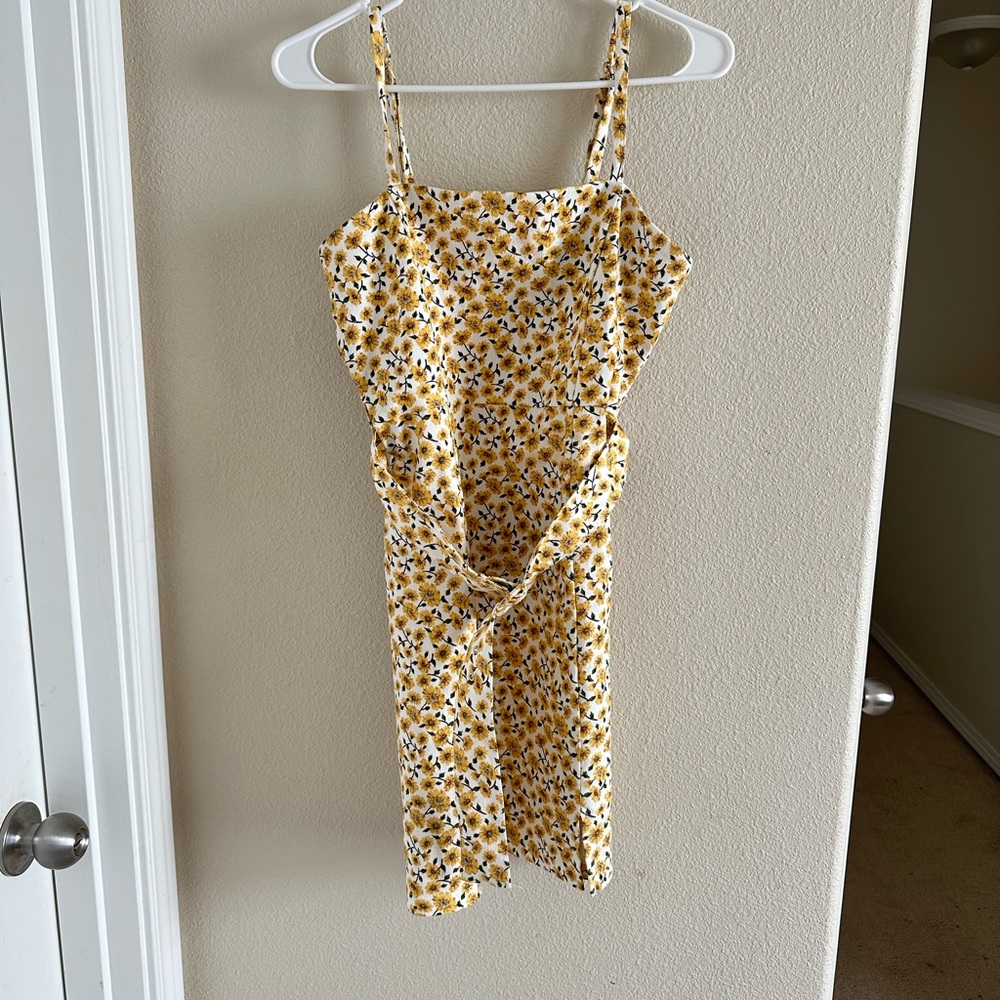 Never worn dress with buckle belt